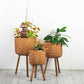 Bamboo Basket Stand fits up 14 inch Nursery Pot