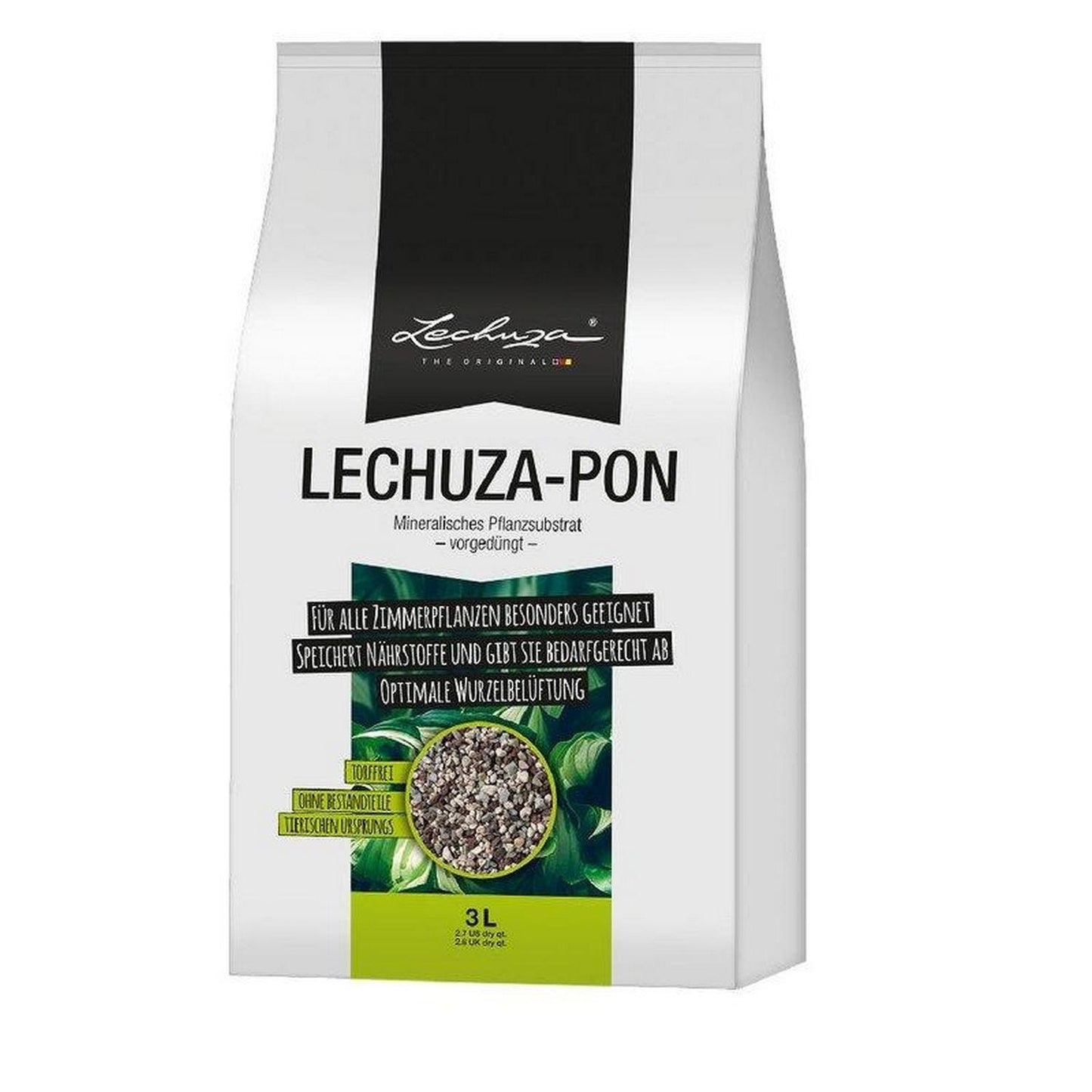 LECHUZA PON Potting Soil for Indoor Plants 3 Liter