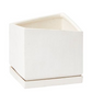 Tevy White Ceramic Planter with Drainage and Tray in 6 inch Diameter
