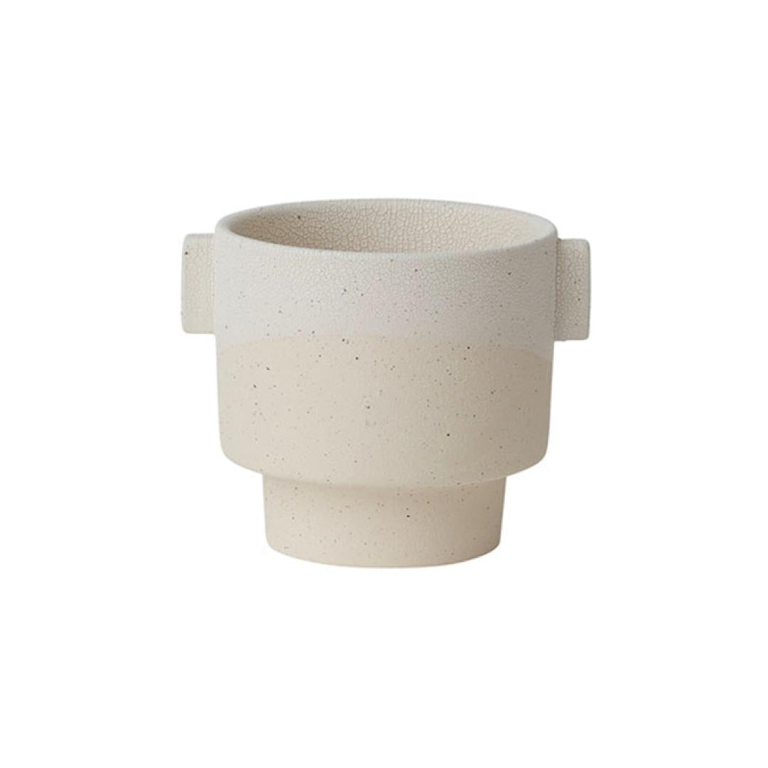 Milton Textured Off White Planter fits up to 5 inch Nursery Pot