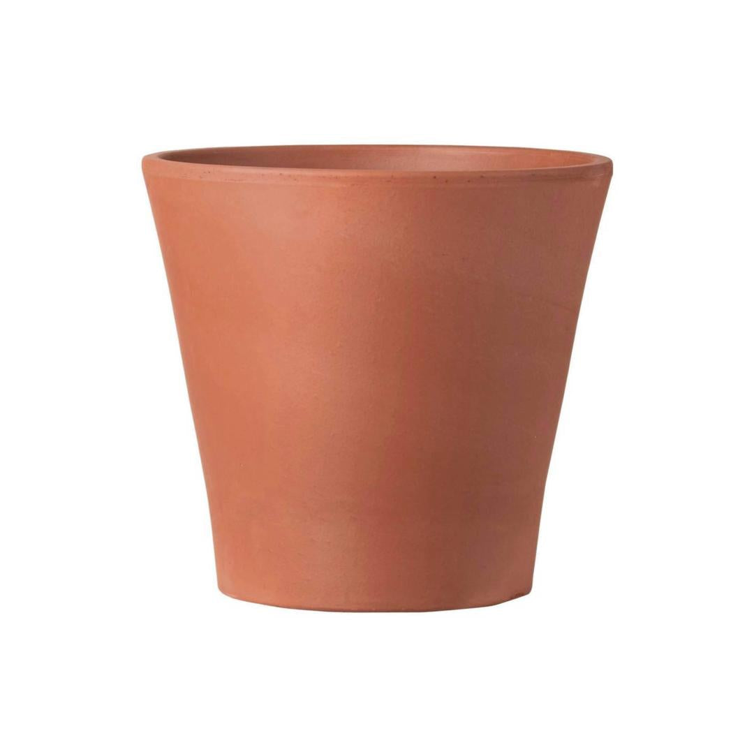 Cone Clay Planter with Drainage in 12 inch Diameter
