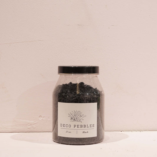 Black Deco Pebbles 37OZ — Growing Decor product on white background — for sale by Promise Supply for delivery and pickup in Toronto.