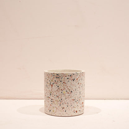 Terrazzo White Speckled Marble Planter Fits up to 4 inch Nursery Pot