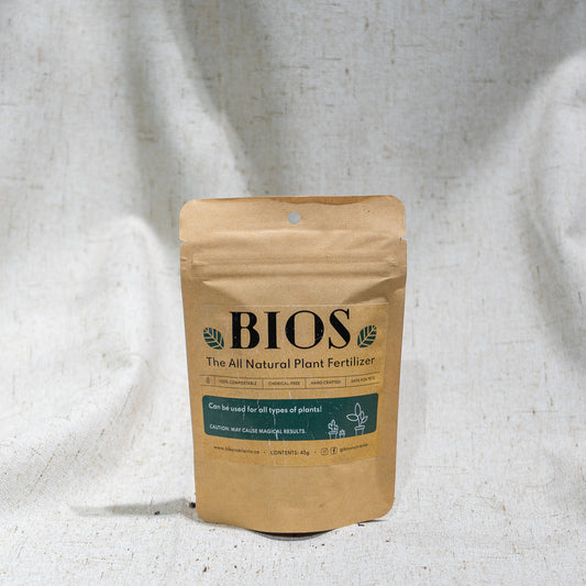 BIOS House Plant Food Fertilizer — Fertilizer bottle of fertilizer on white background — for sale by Promise Supply for delivery and pickup in Toronto.