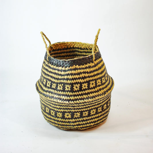 Seagrass Patterned Woven Basket Fits 10-12 inch Nursery Pot