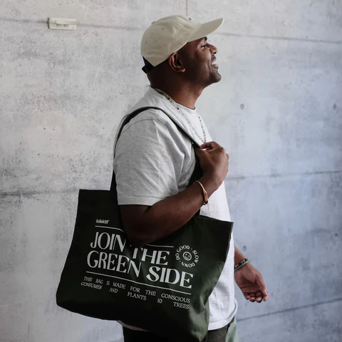 Green Side Tote Bag