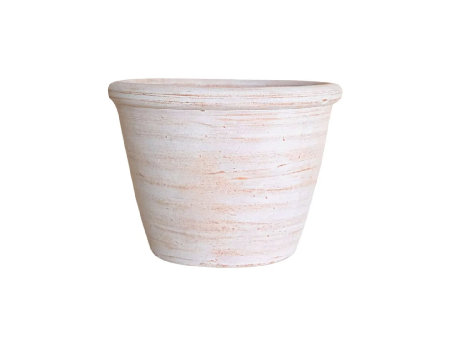 Well Spoken Pink Clay Planter with Drainage and Tray