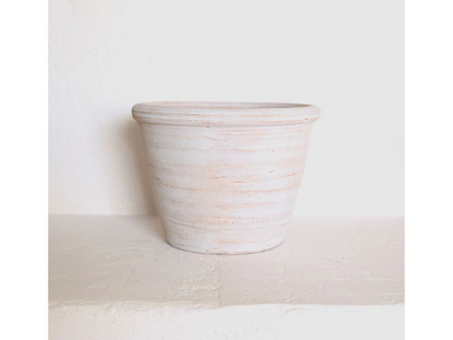 Well Spoken Pink Clay Planter with Drainage and Tray