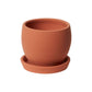 Baden Ceramic Pot with Drainage and Tray in 6.5 inch Diameter