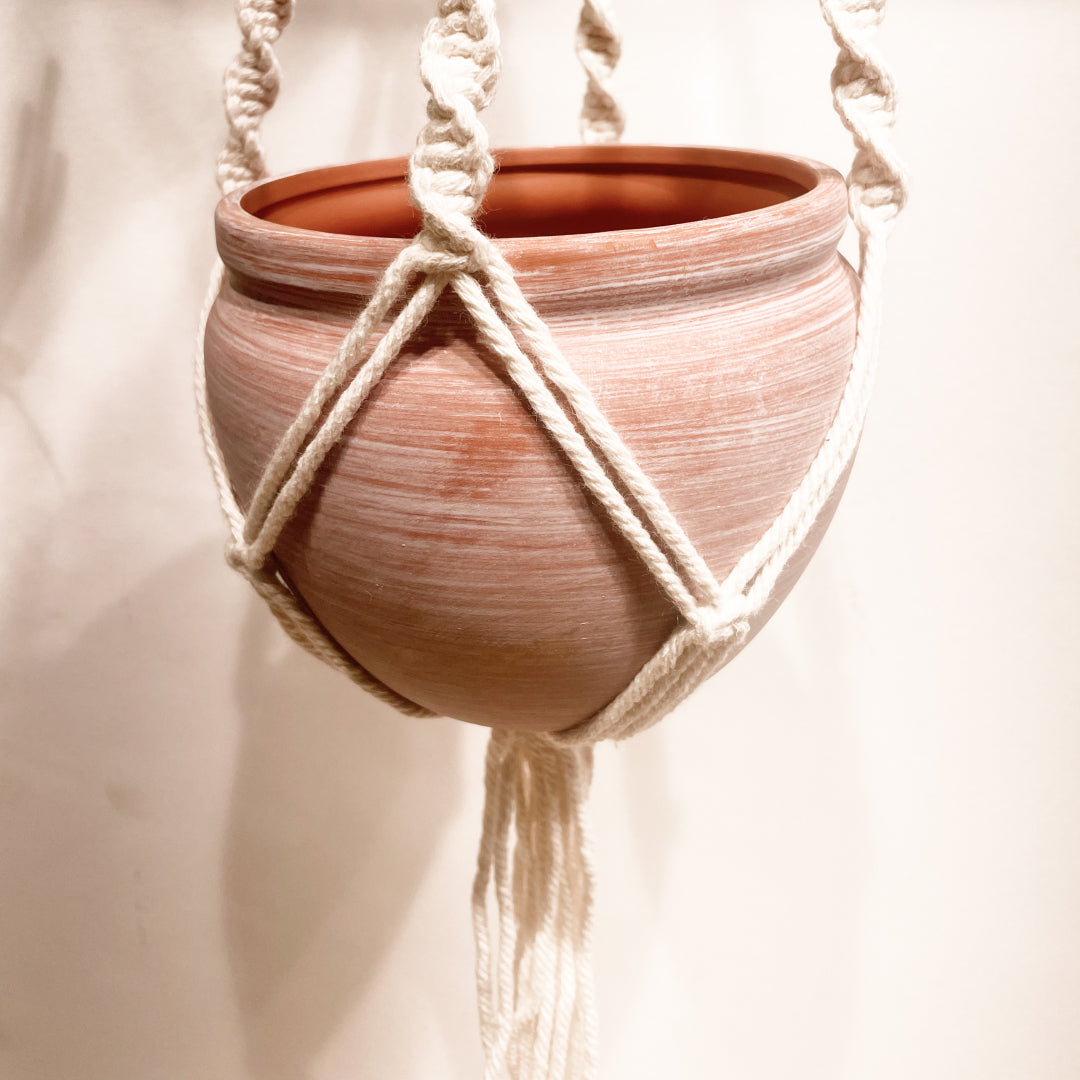 Macrame Terracotta Hanging Planter Fits up to 5 inch Nursery Pot