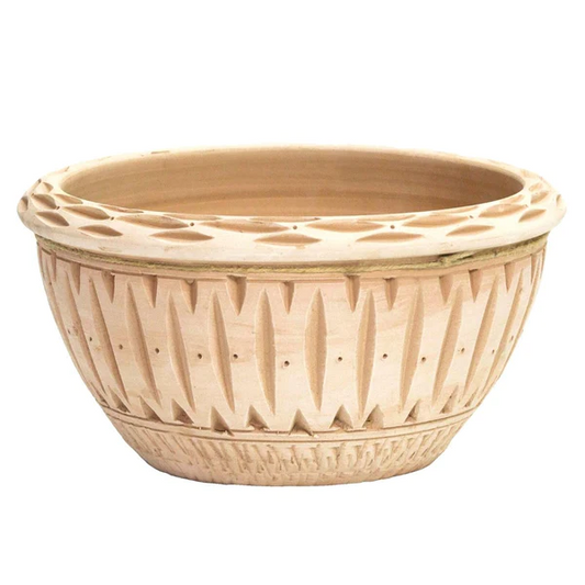 Oriental Clay Planter with Drainage and Tray